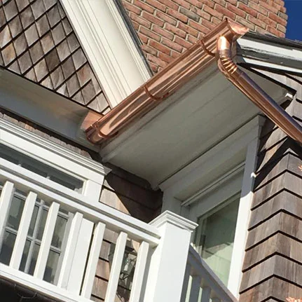 copper gutter installation Medford ny